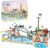 Finebely Friends Roller Coaster Amusement Park Building Set: Fairground Theme with Rollercoaster, Pirate Ship, Water Park, and Carnival Building Toys – Perfect Gift for