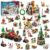 HOGOKIDS 28-in-1 Christmas Building Set with LED Light – Christmas Building Blocks Playset | 2023 Holiday Toys featuring Santa Claus, Xmas Tree, Train, and House Blocks for Kids…