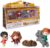 Wizarding World Harry Potter Micro Magical Moments Scene Gift Set with Exclusive Harry, Hermione, Ron, and Fluffy Figures, Display Case, and Kids Toys